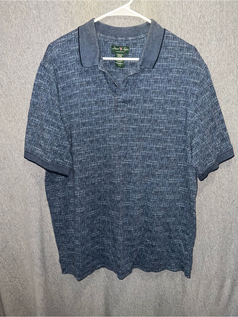 David Taylor Men’s Heathered Navy Polo